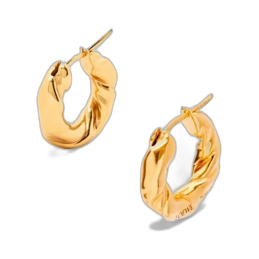 Small nappa twist hoops in sterling silver