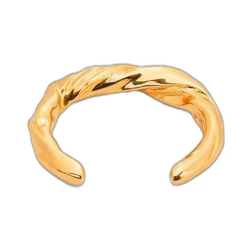 Small nappa twist cuff in sterling silver