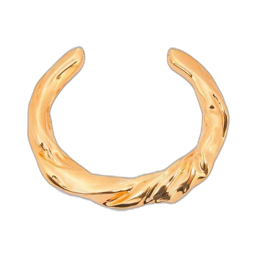 Small nappa twist cuff in sterling silver