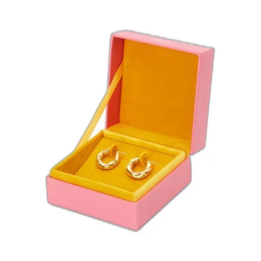 Small nappa twist hoops in sterling silver