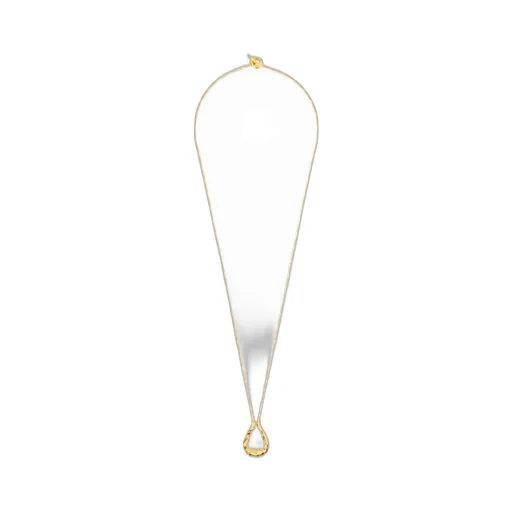 Nappa twist loop pendant in sterling silver