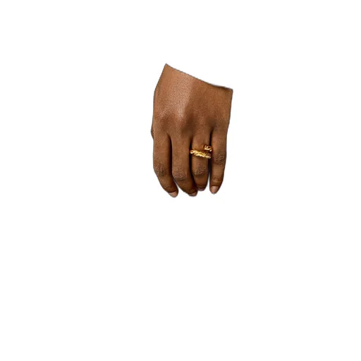 Nappa twist ring in sterling silver