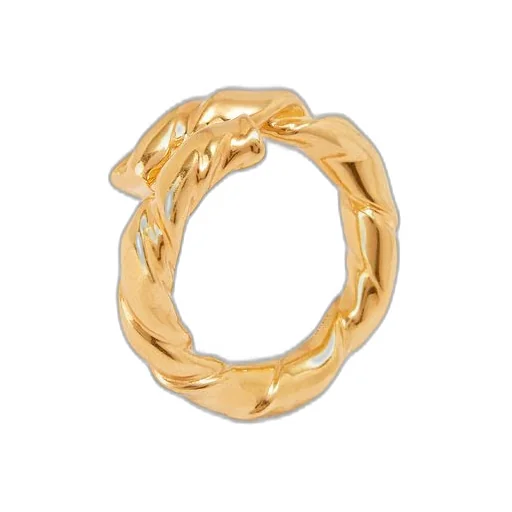 Nappa twist ring in sterling silver