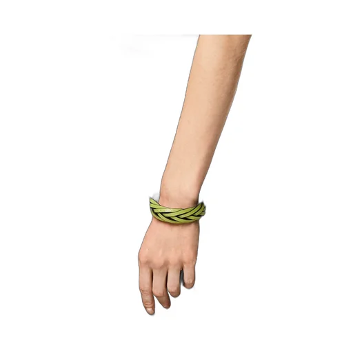 Braided bangle in classic calfskin