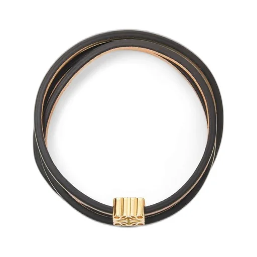 Twist bangle in calfskin