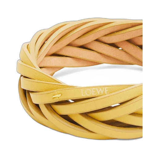 Braided bangle in classic calfskin