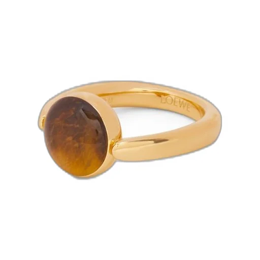 Anagram Pebble ring in sterling silver and tiger eye