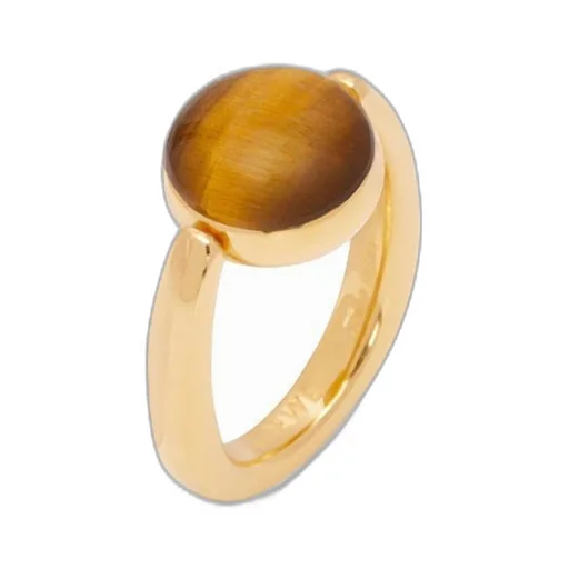 Anagram Pebble ring in sterling silver and tiger eye