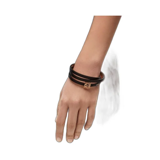 Twist bangle in calfskin