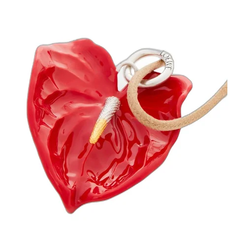Anthurium pendant necklace in sterling silver