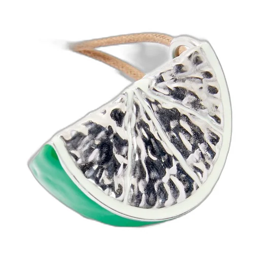 Lime necklace in sterling silver and enamel