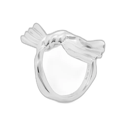 Knuckle Not ring in white gold