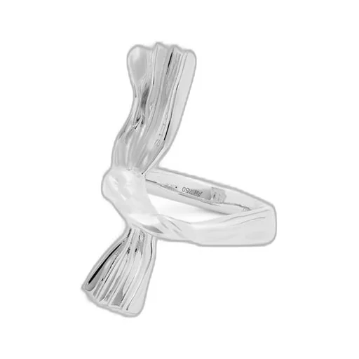 Knuckle Not ring in white gold