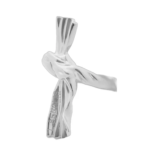 Knuckle Not ring in white gold