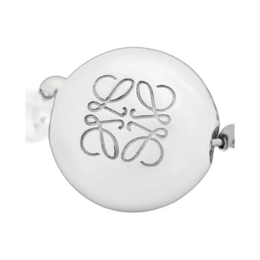 Anagram Pebble necklace in sterling silver and crystals
