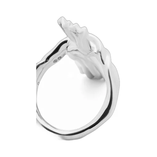 Knuckle Not ring in white gold