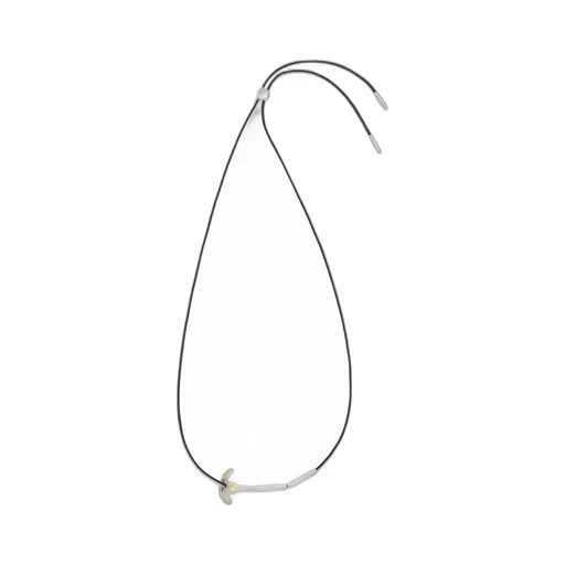 Flor necklace in sterling silver and crystals