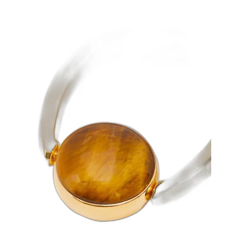 Anagram Pebble ring in sterling silver and tiger eye