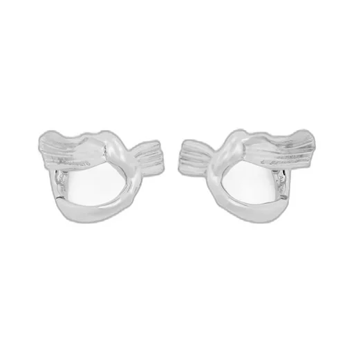 Knuckle Not earrings in white gold