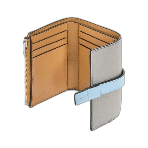 Small vertical wallet in soft grained calfskin
