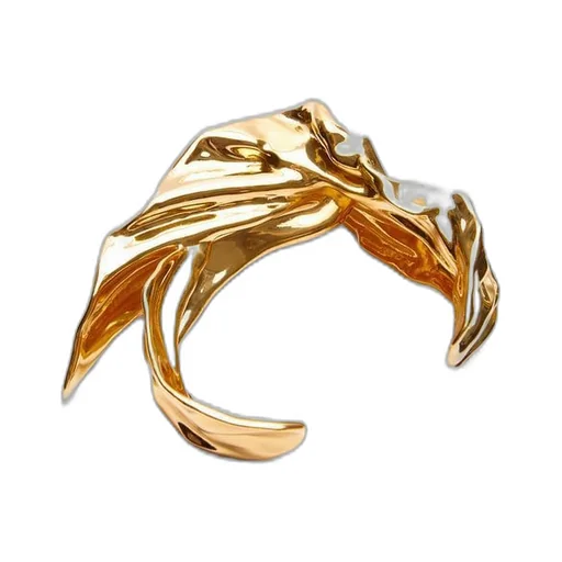 Pleated Fan cuff in sterling silver