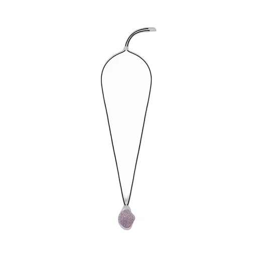 Foam Drip pendant necklace in sterling silver and crystals