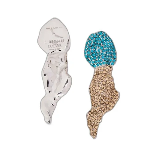 Glitter Fragment earrings in sterling silver and crystals