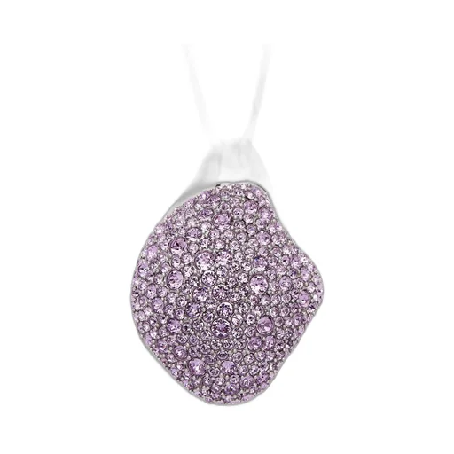 Foam Drip pendant necklace in sterling silver and crystals