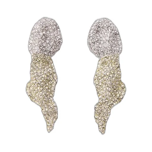 Glitter Fragment earrings in sterling silver and crystals