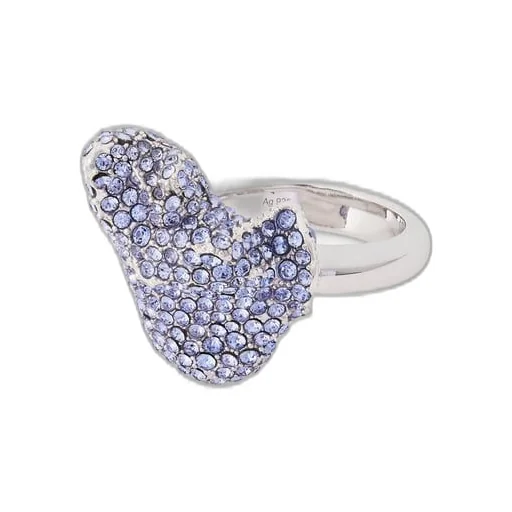 Glitter Fragment ring in sterling silver and crystals