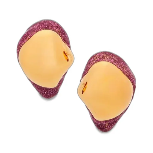 Foam Drip earrings in sterling silver and enamel