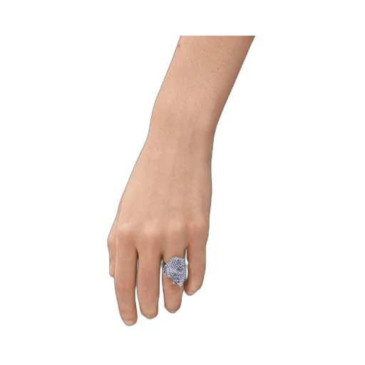 Glitter Fragment ring in sterling silver and crystals