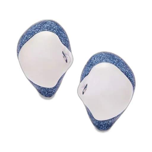 Foam Drip earrings in sterling silver and enamel