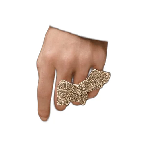 Glitter Fragment large ring in sterling silver and crystals