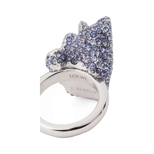 Glitter Fragment ring in sterling silver and crystals