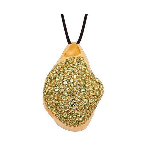 Foam Drip pendant necklace in sterling silver and crystals