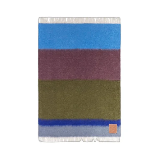 Blanket in mohair and wool