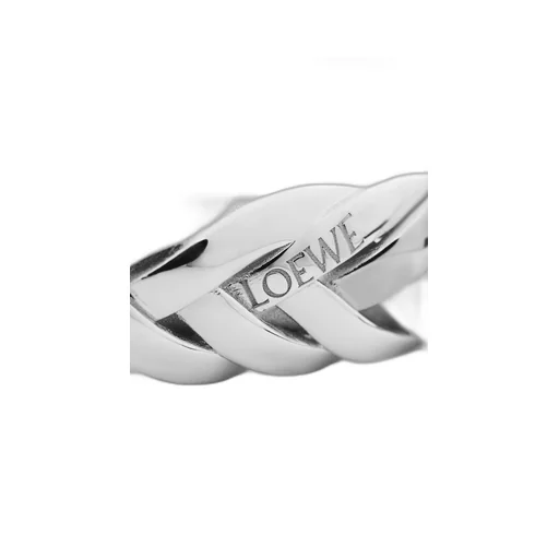 Thin braided cuff in sterling silver