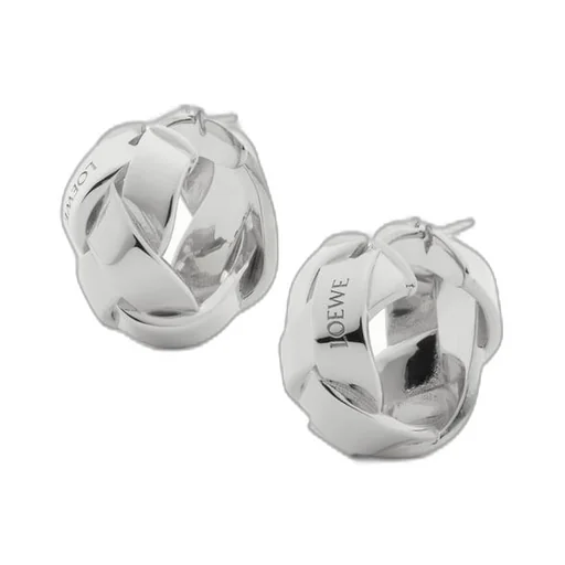 Nest hoop earrings in sterling silver