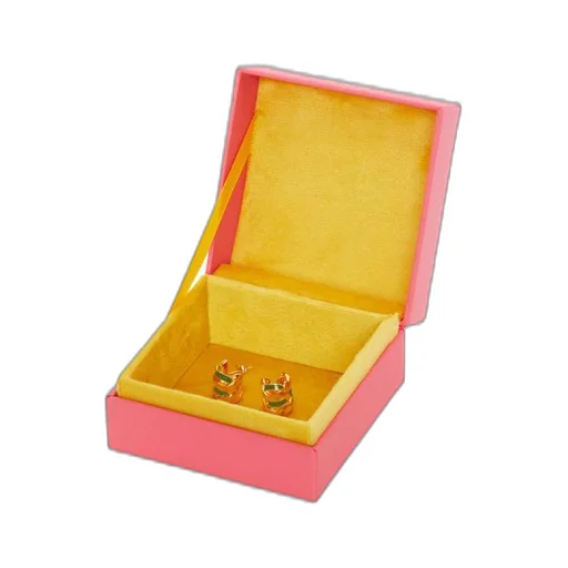 Nest small hoop earrings in sterling silver and enamel