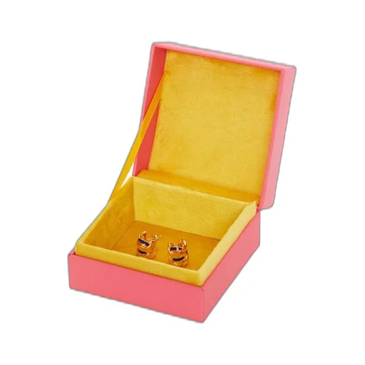 Nest small hoop earrings in sterling silver and enamel
