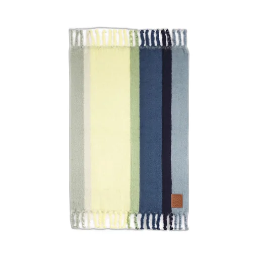Stripe blanket in mohair and wool