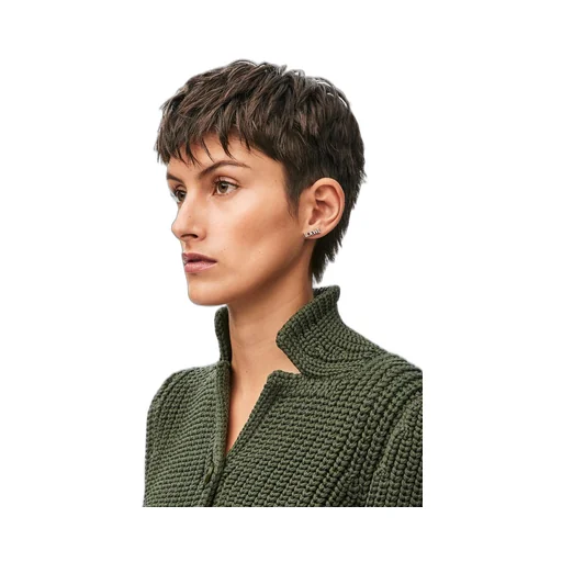 LOEWE Graphic single earring in sterling silver