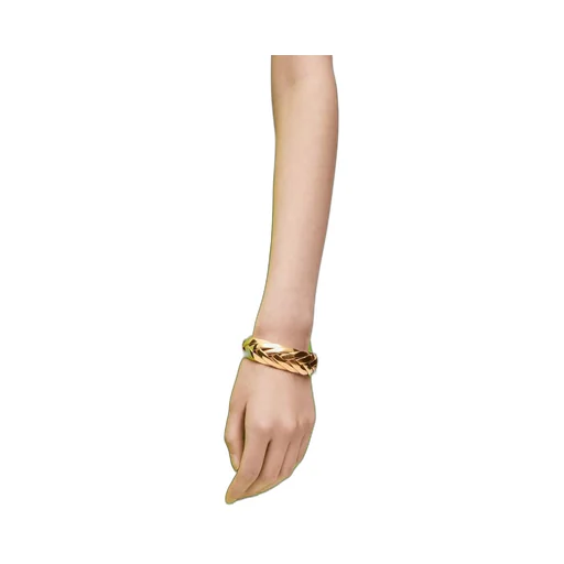 Large braided cuff in sterling silver