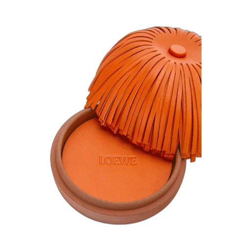 Small tassel box in ceramic and calfskin