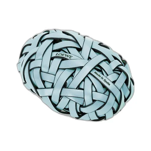 Nest woven paperweight in stone and calfskin