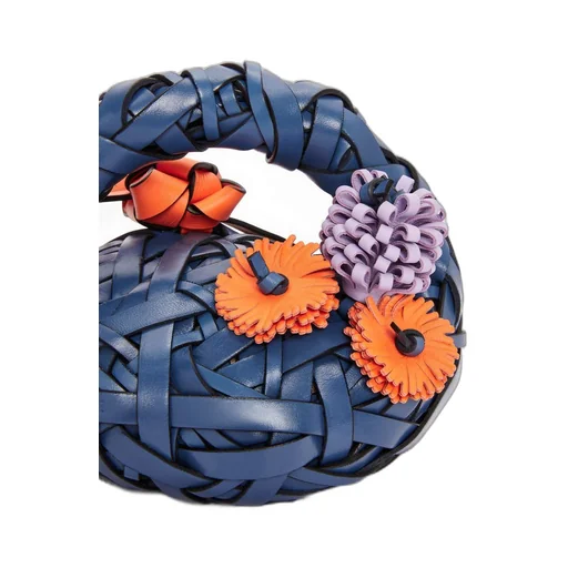 Flower door stop in stone and calfskin