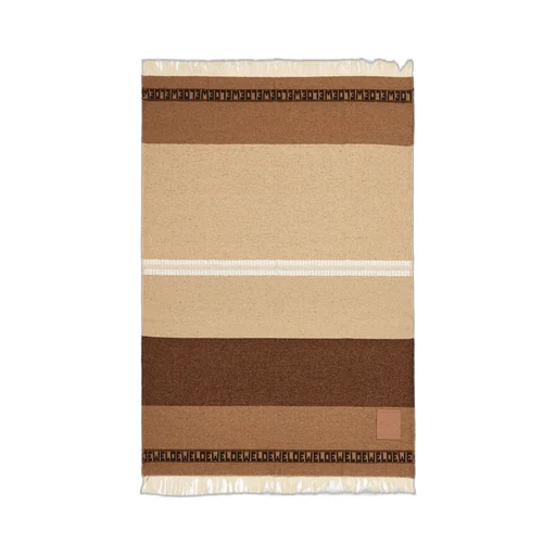 Stripe blanket in wool and linen