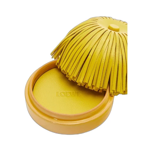 Small tassel box in ceramic and calfskin