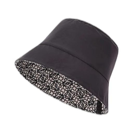 Reversible bucket hat in Anagram jacquard and nylon